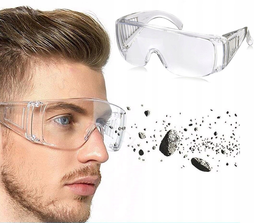 OKULARY Ochronne PRZECIWODPRYSKOWE Gogle Robocze