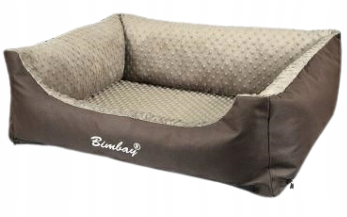 Levně Bimbay Pohovka Pelíšek pro psa Minky č. 125 x 90 cm hnědá béžová