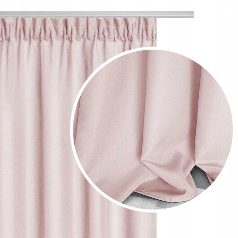 ZASŁONY 140x220 JASNY RÓŻ VIVA TAŚMA