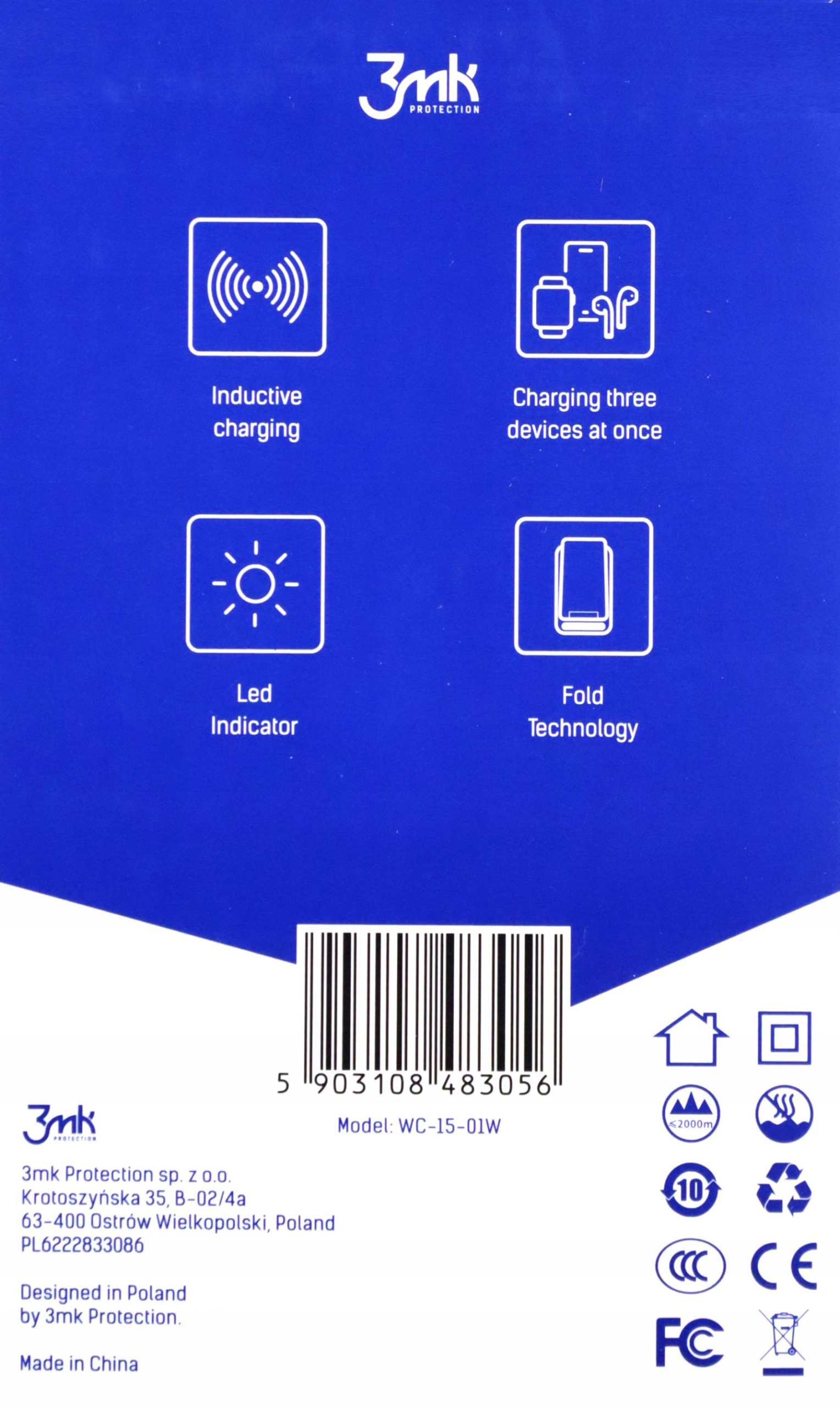 3MK HYPER WIRELESS CHARGER 3W1 15W BEZPRZEWODOWA ŁADOWARKA Stan opakowania oryginalne