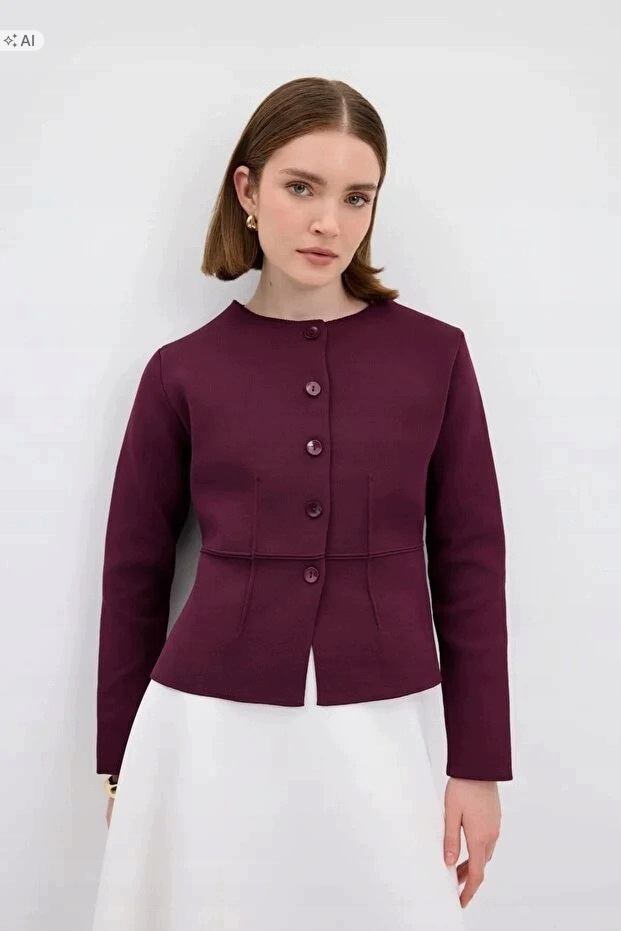 Elegantní Hladká Dámská Bunda V Minimalistickém Stylu 40 5IA