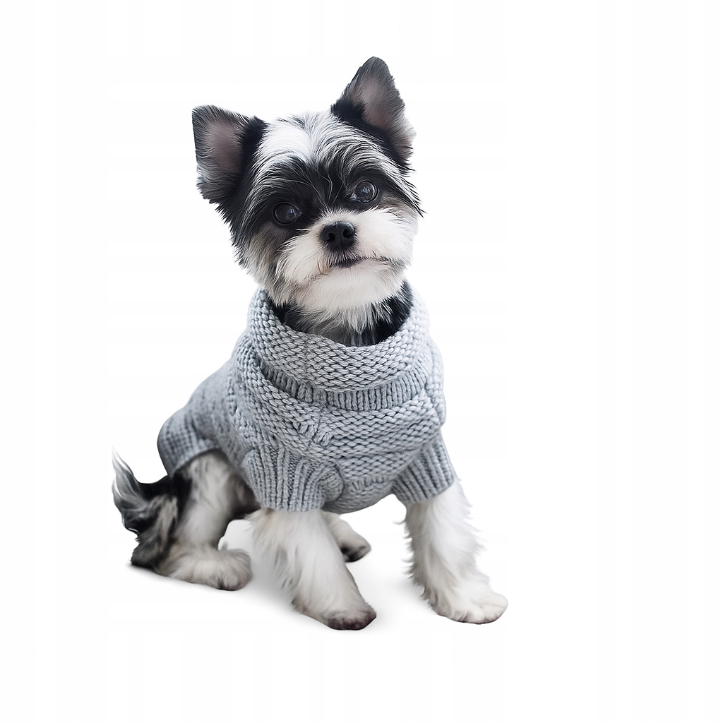 Levně Svetr pro psa XL šedý zimní teplý měkký obleček pro psa PositiveCare