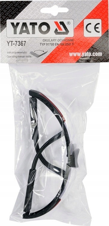 YATO OKULARY OCHRONNE BEZBARWNE FILTR UV Rodzaj okulary