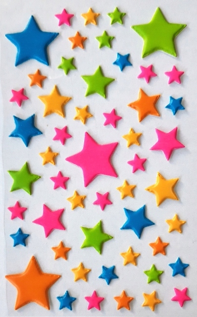 naklejki brokatowe kolorowe GWIAZDKI | NK-3303 — 4