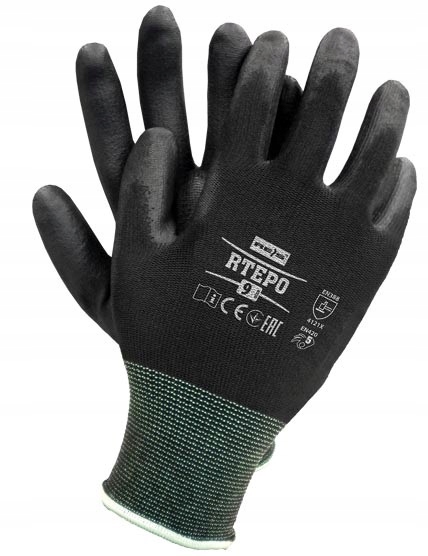 

Rękawice robocze powlekane Pu ochronne Rtepo r 10