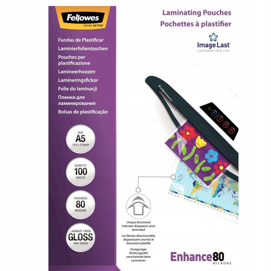 

Folia Do Laminowania Fellowes Premium A5 80 mic.