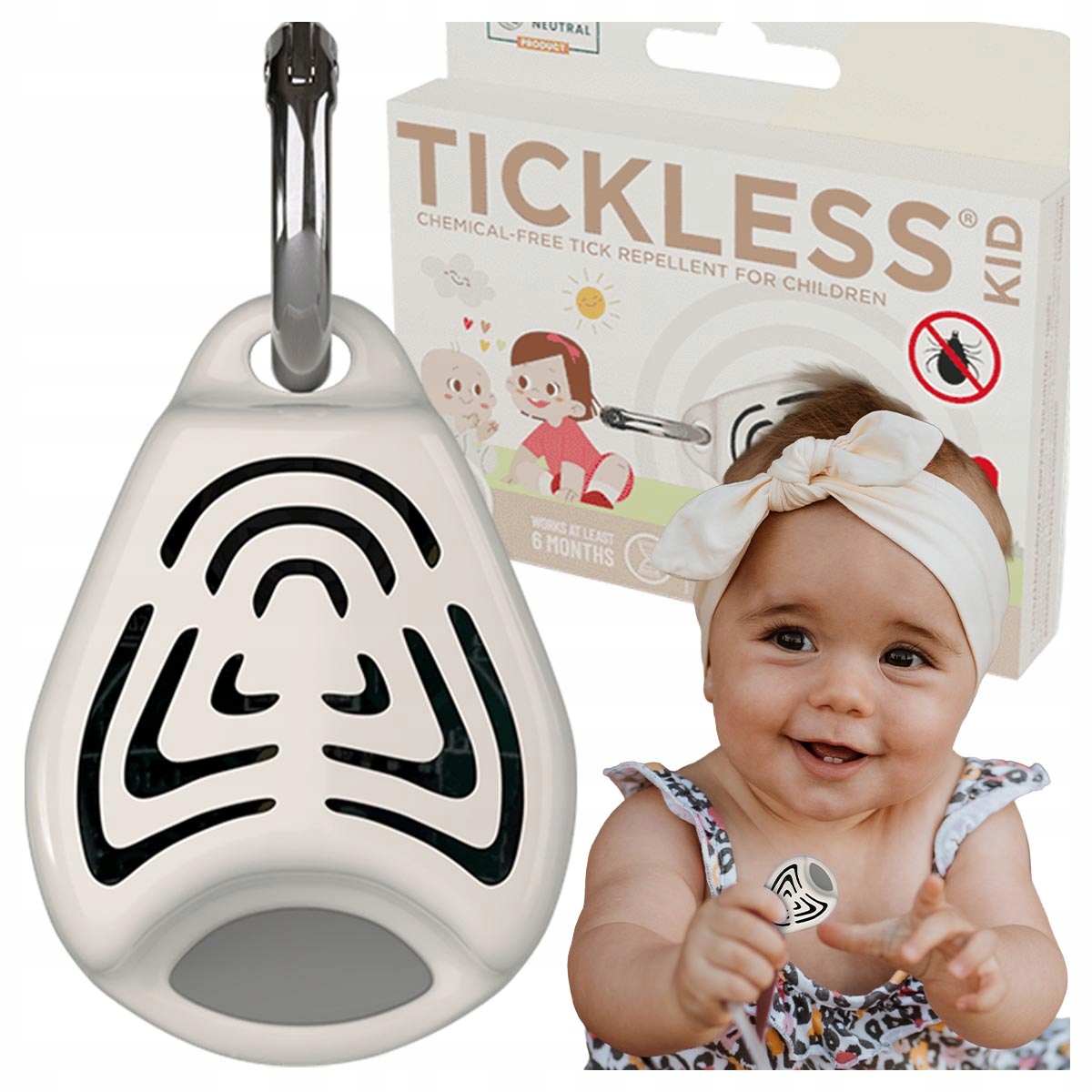 Opaska Przeci Kleszczom Ultradzwiękowa Ochrona Dla Dzieci Baby Tickless