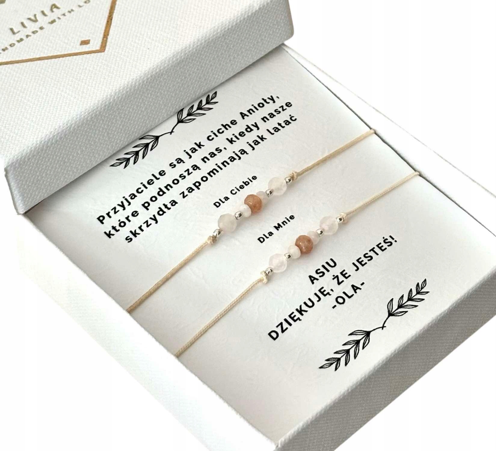 Bransoletki przyjaźni dla sióstr, dla mamy i córki Kamień Słoneczny Kwarc