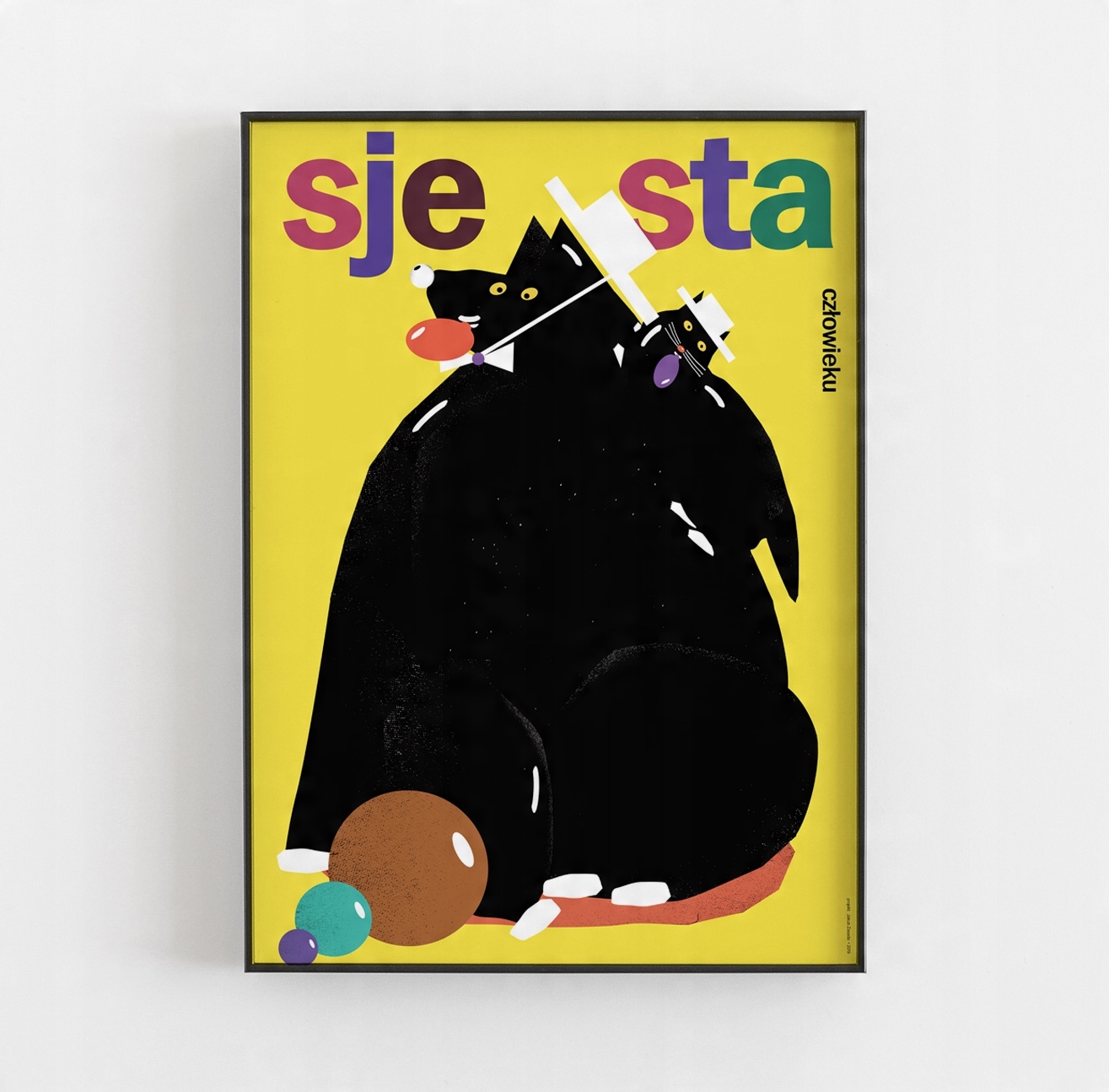 

Sjesta, Plakat Motywacyjny, Kot, Pies, Relaks, B2