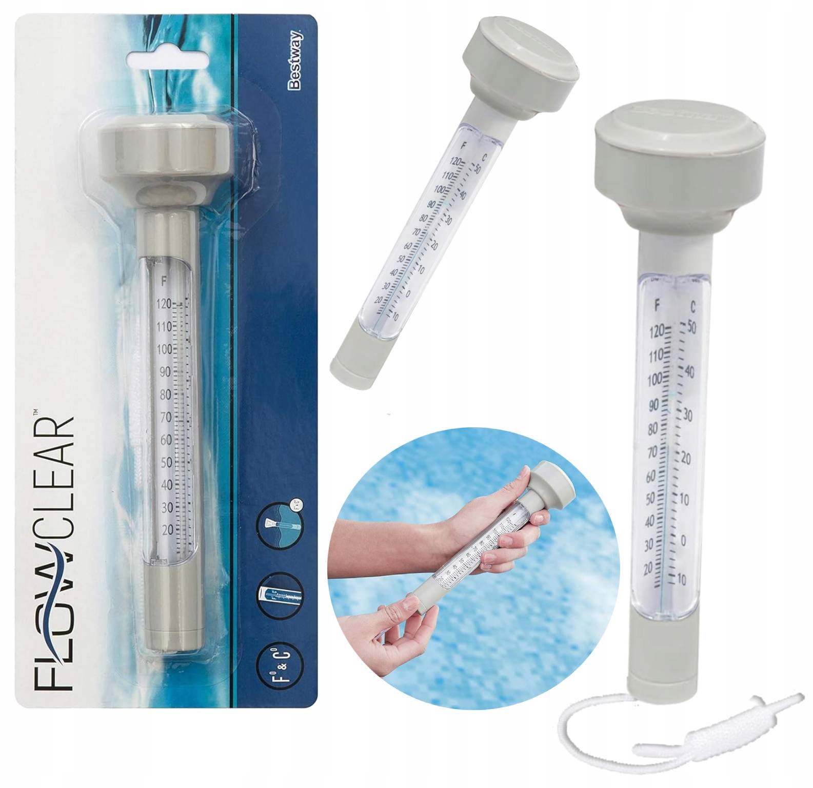 Pływający Termometr Basenowy Do Wody Basenu Jacuzzi SPA Dokładny