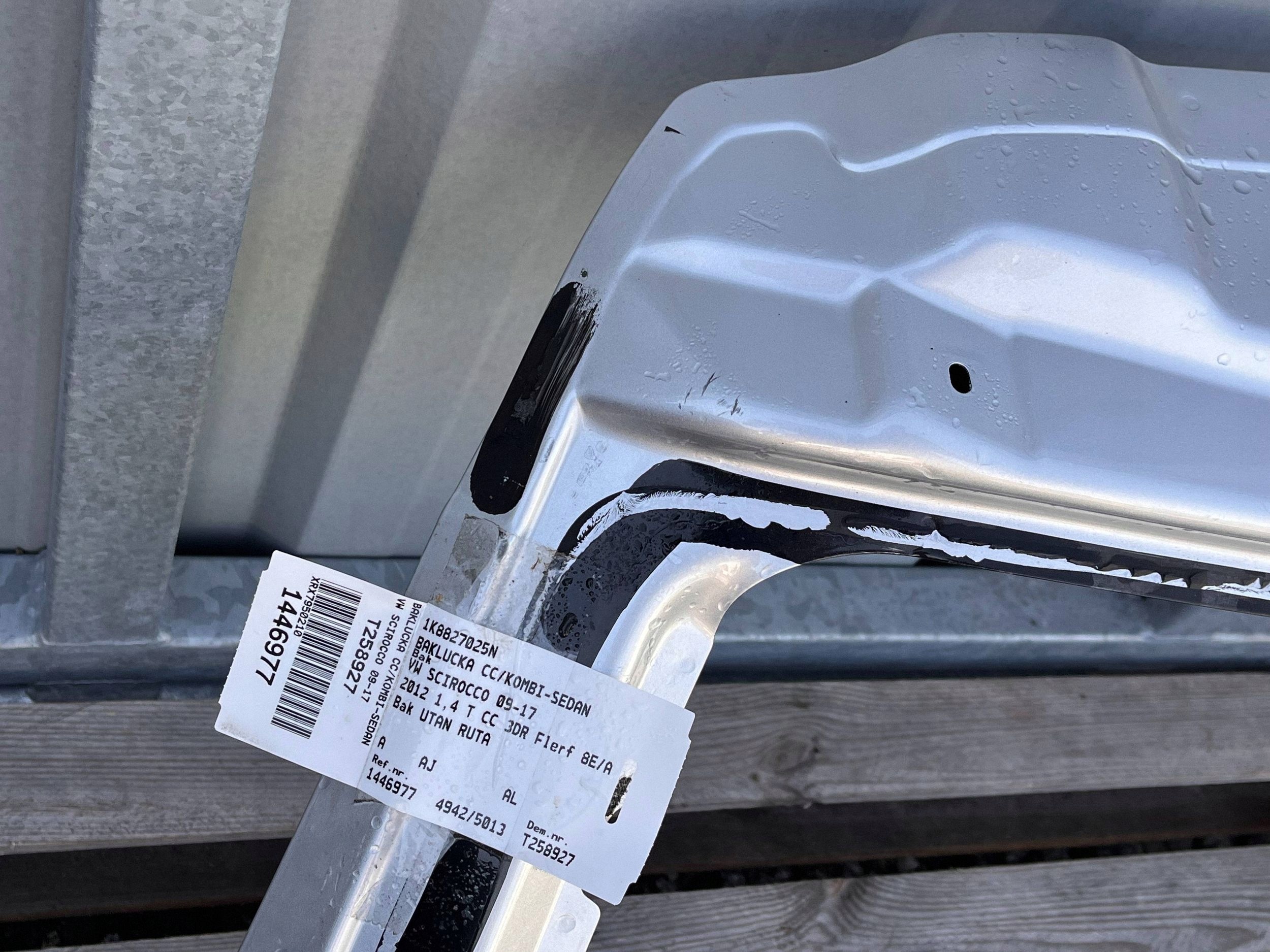 trunk door boot VOLKSWAGEN SCIROCCO 1K8827025N @M