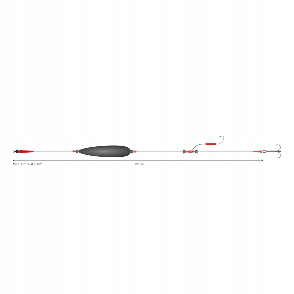Zestaw Sumowy Set III Big Bait Ready Rig 10g/200cm/100kg #2/0 hak 4/0