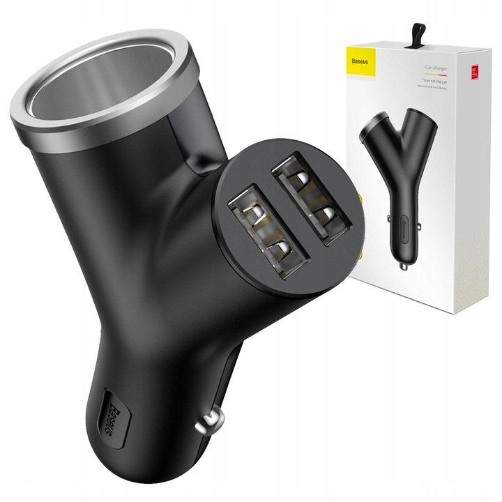 

Ładowarka samochodowa Baseus Y Type 2xUSB 3,4A 40W