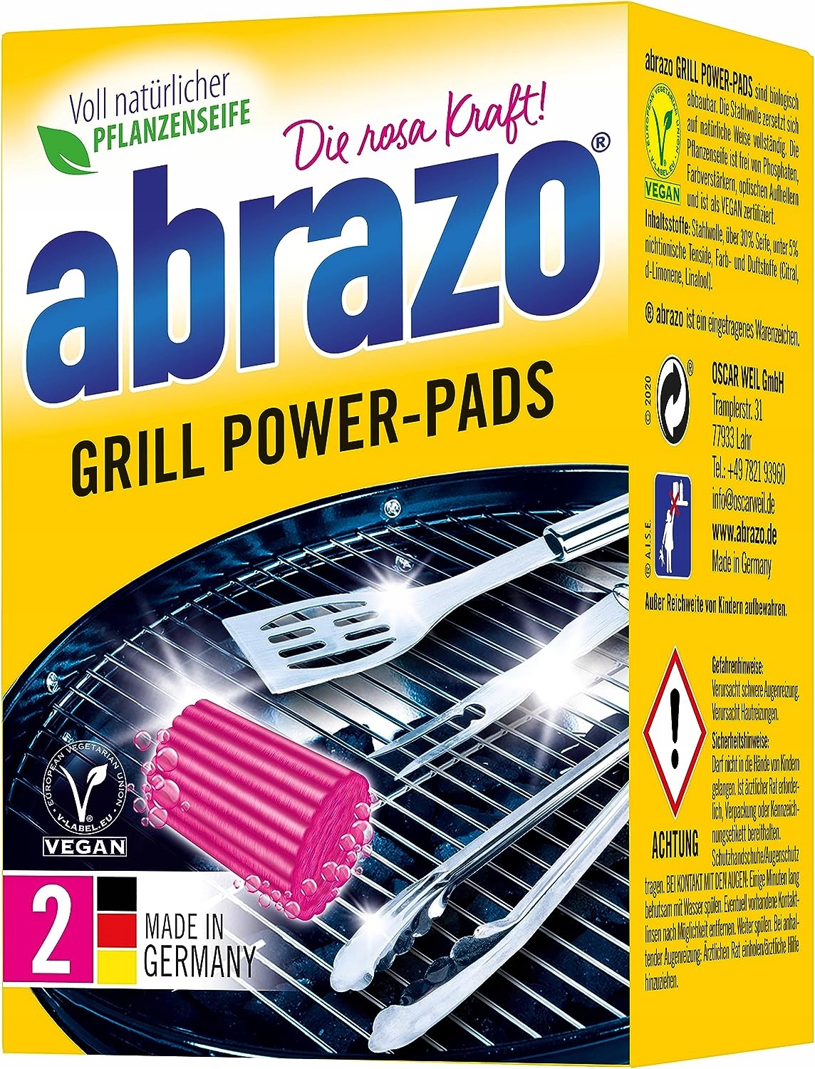 Abrazo Grill Power-Pads houbičky na gril, 3 ks