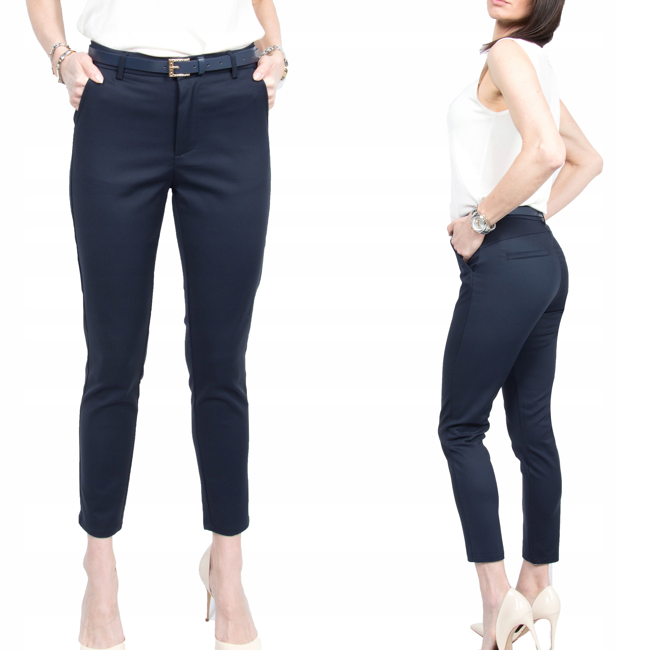 #GL ELEGANCKIE SPODNIE CYGARETKI Push-up roz.48