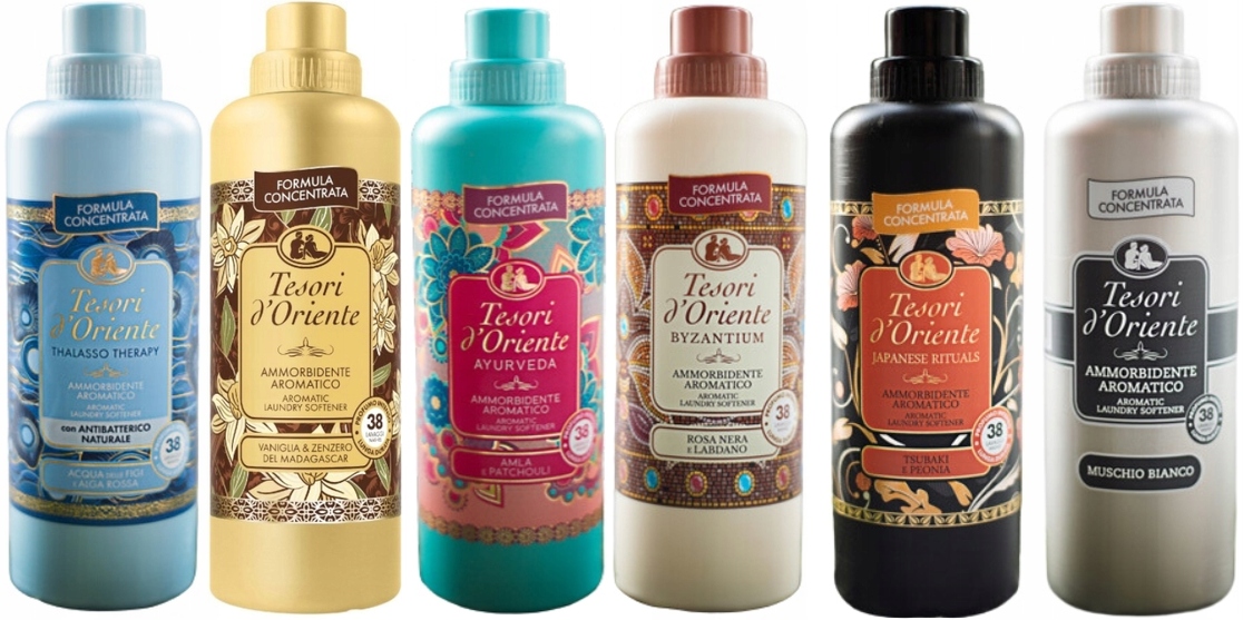 Levně Tesori d'Oriente Sada 6 italských oplachovacích přípravků 760 ml Tvabjm