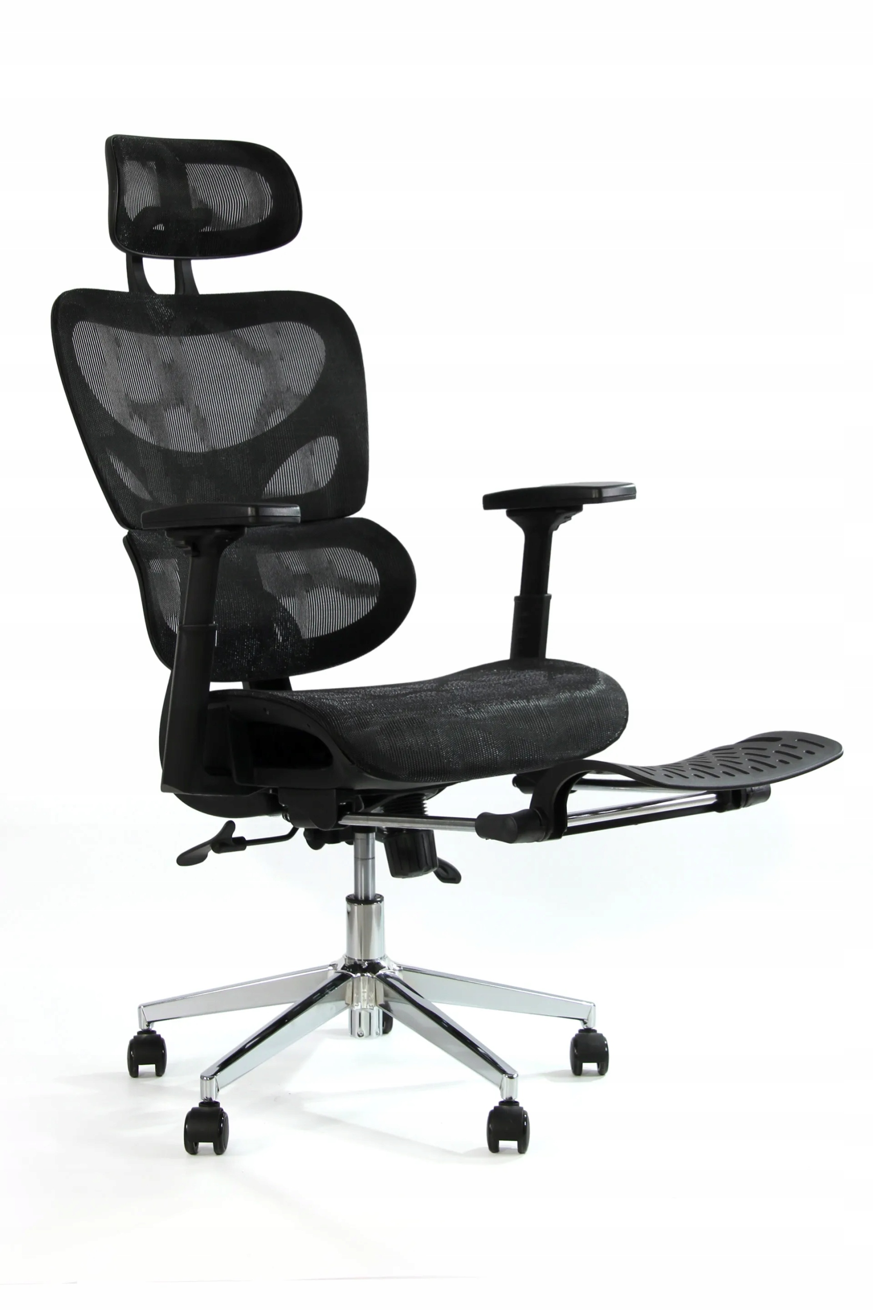 Ergonomická kancelárska stolička K80G s podnožkou, farba čierna