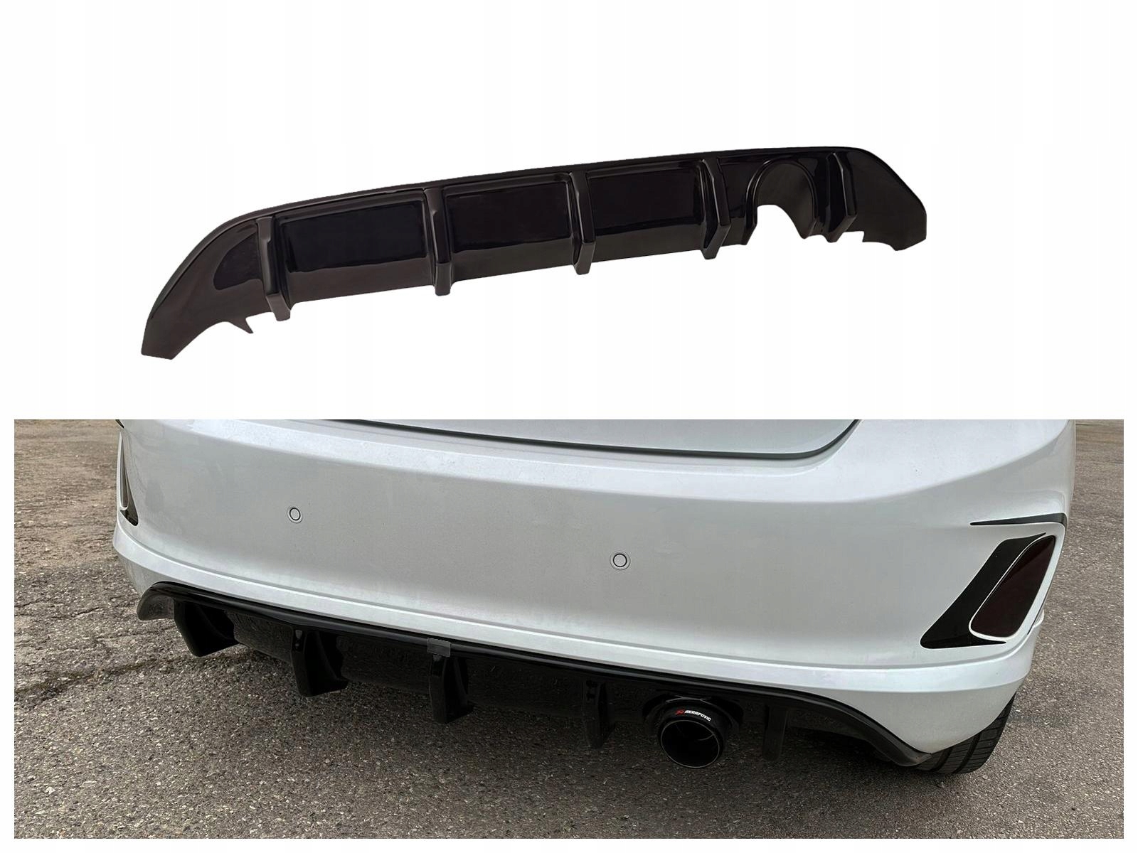 Kryt zadního nárazníku difuzér pro Ford Fiesta MK7 VIII 2017-2023 Hb