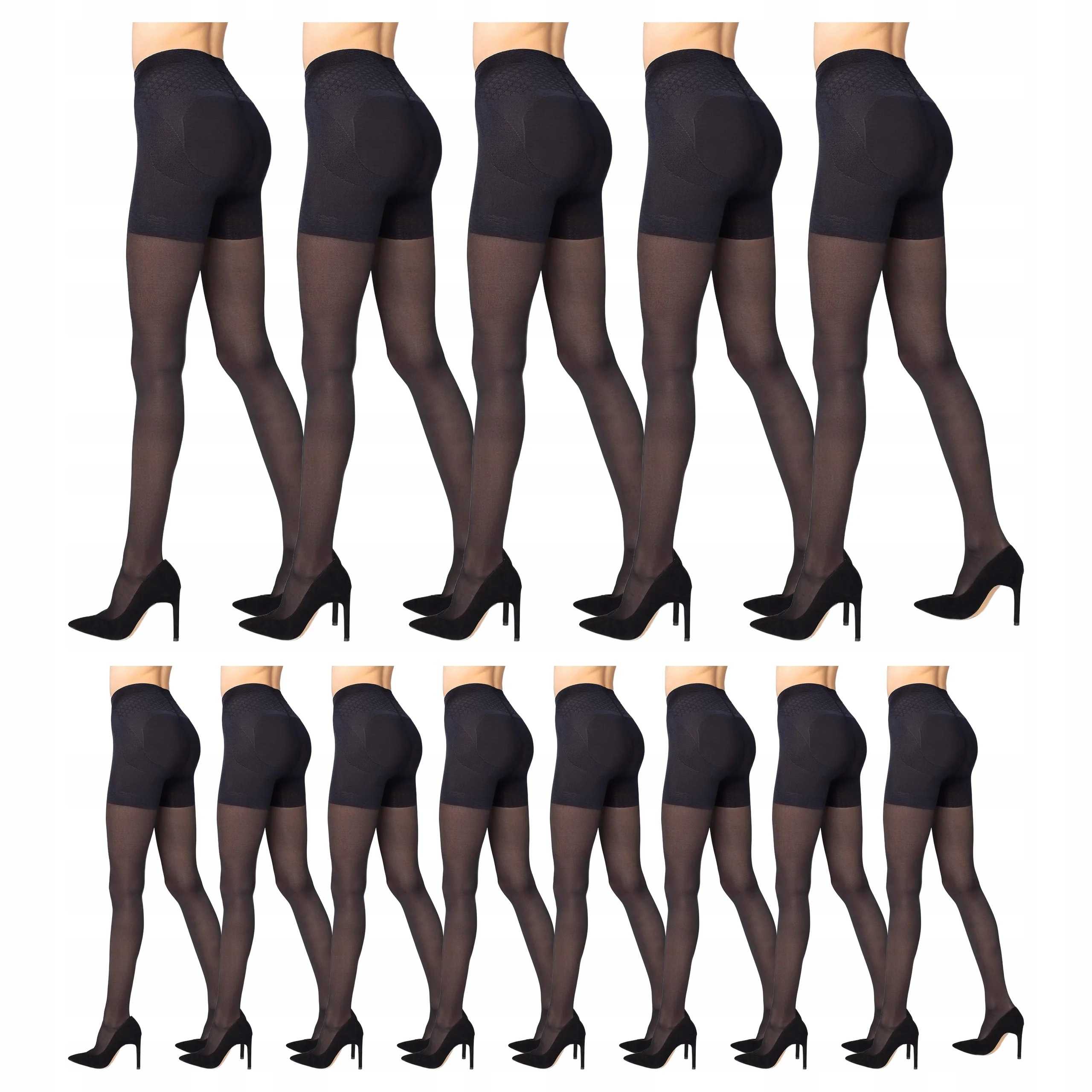 13 x Punčocháče 40 den Marilyn Plus Up 40 4-L Černé