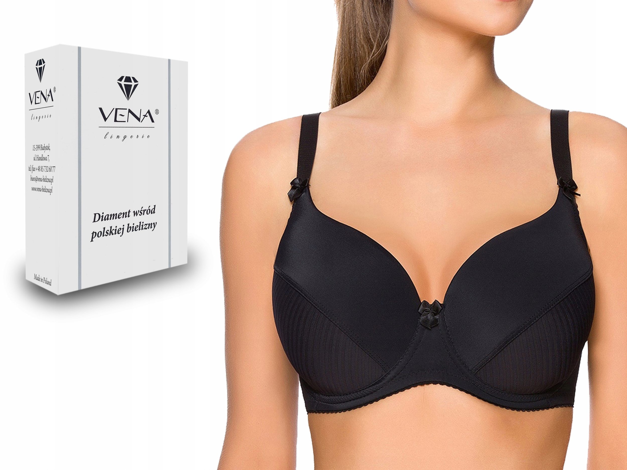 

Biustonosz Vena VB-11 , Fullcup , Czarny , 70F