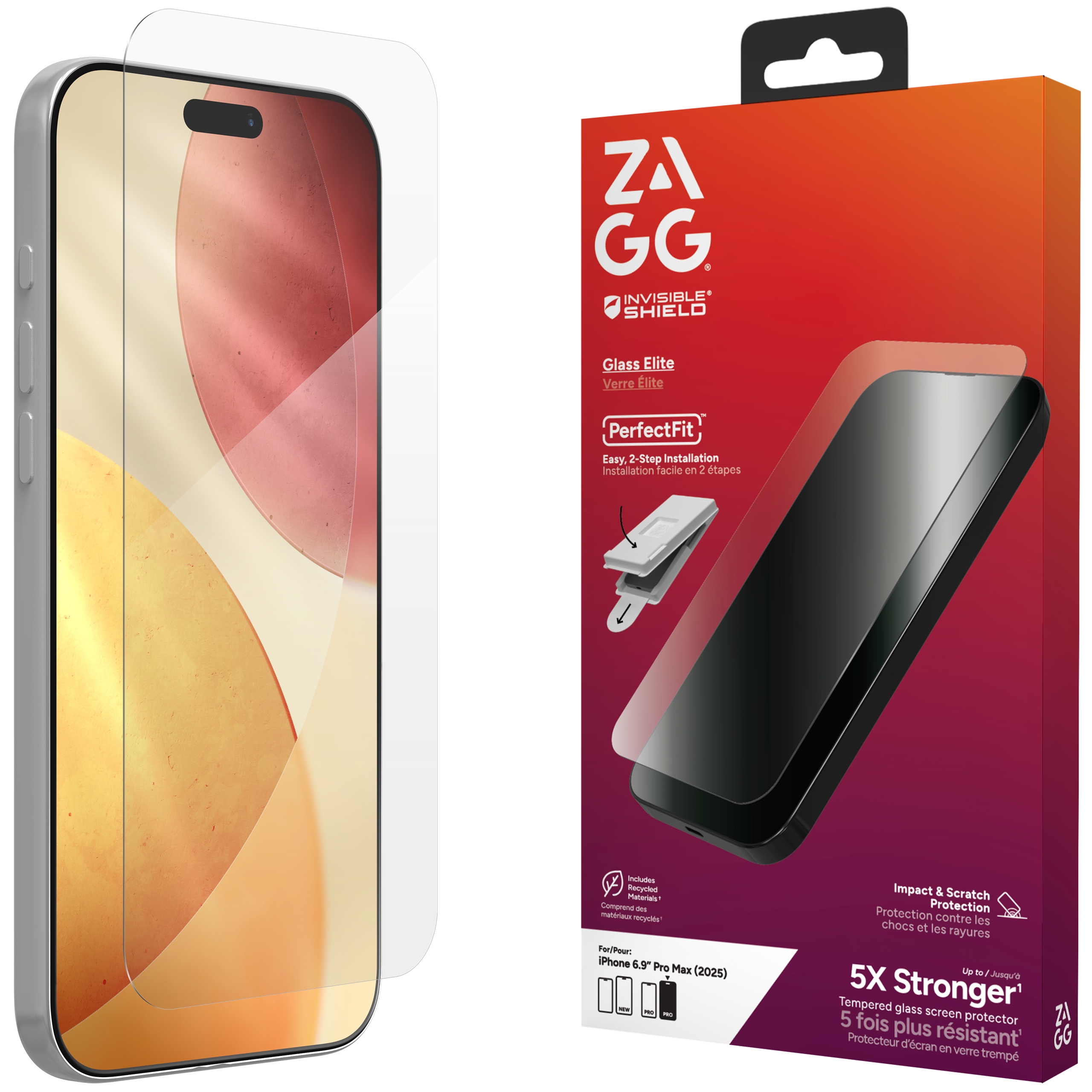 Zagg Glass Elite Szkło Hartowane na Ekran do iPhone 17 Pro Max