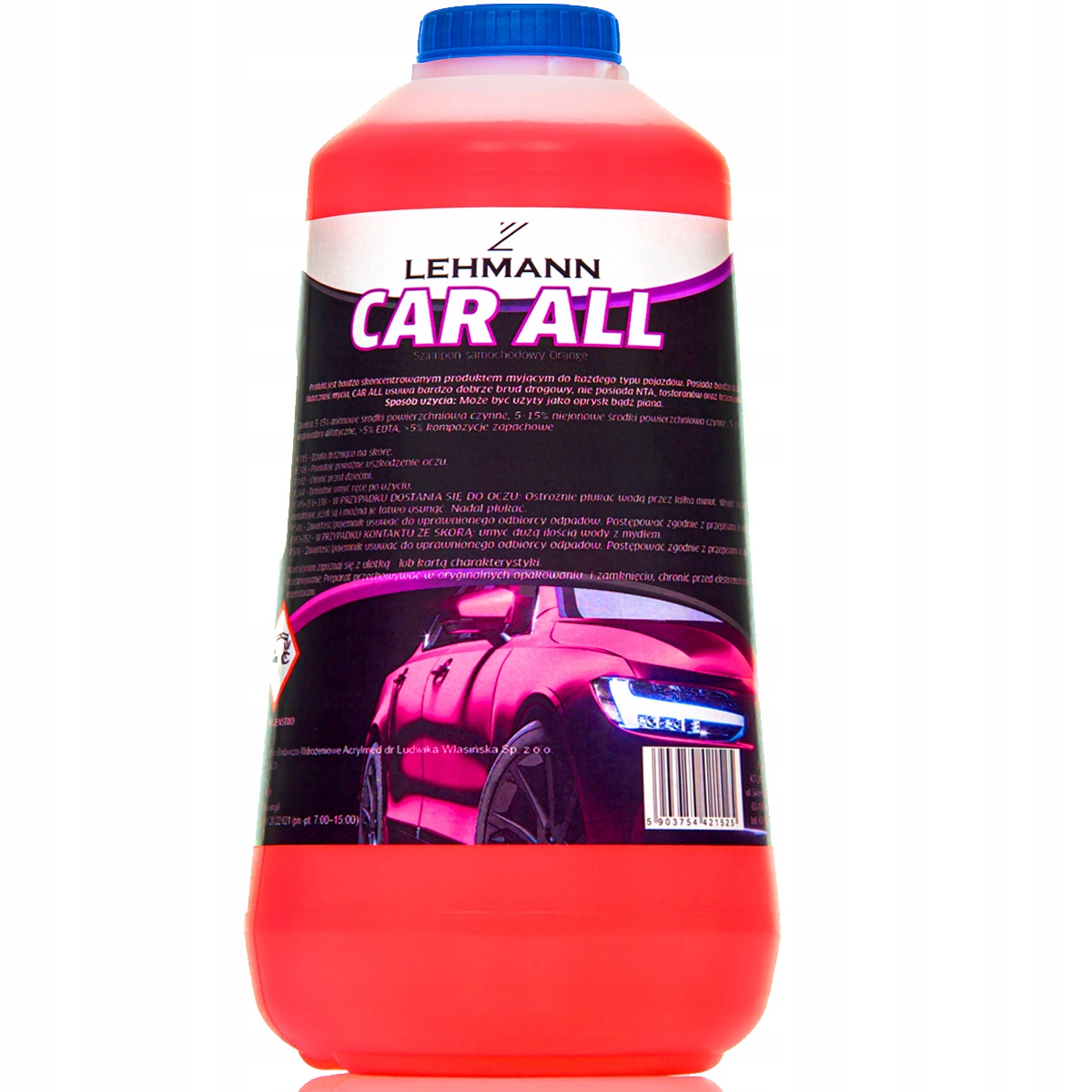 Aktywna Piana Płyn Do Mycia Samochodów Auta 1L