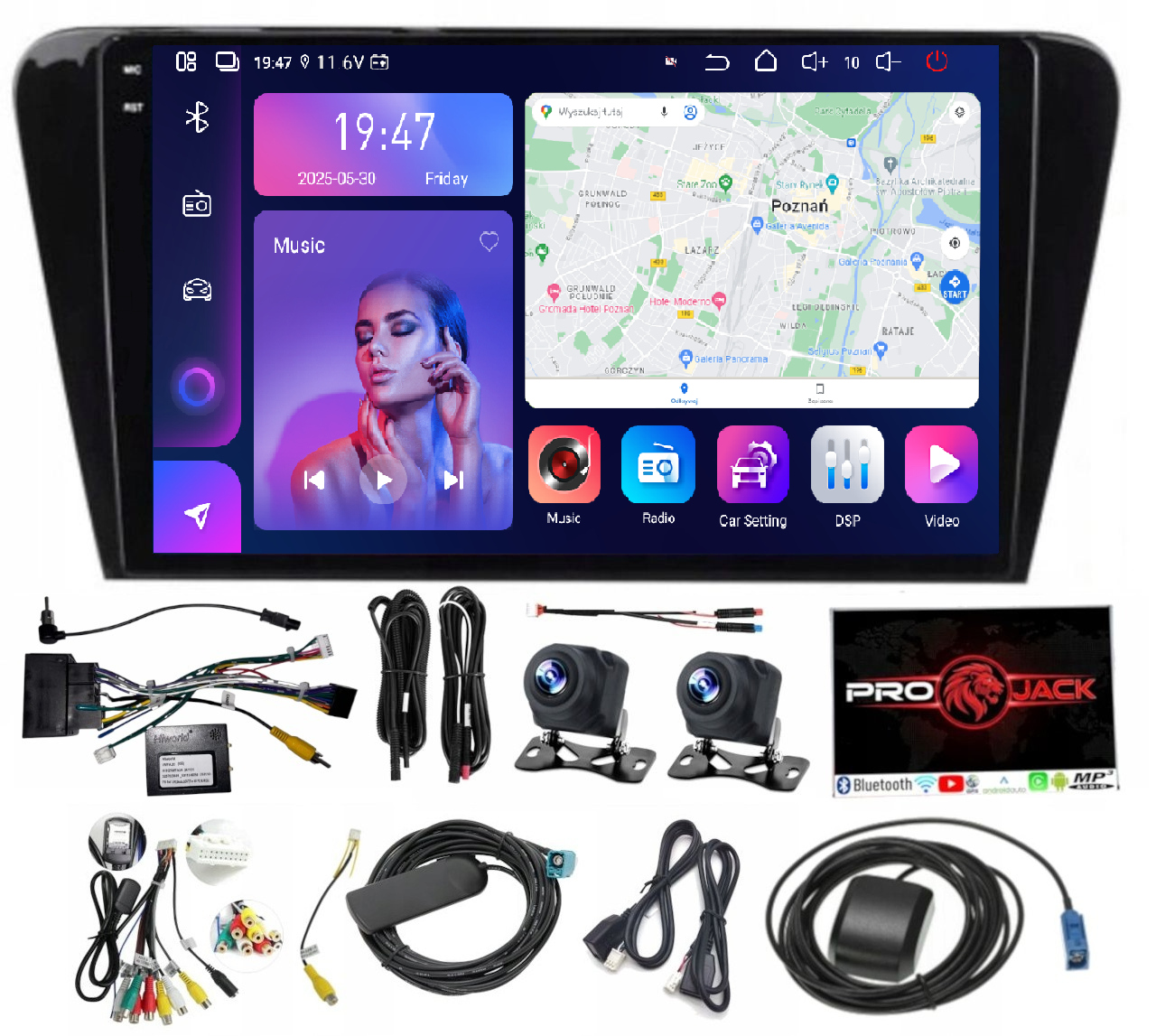 Rádio Navigácia Carplay Gps Android Škoda Octavia 3 2013-2019 8GB 256GB Sim