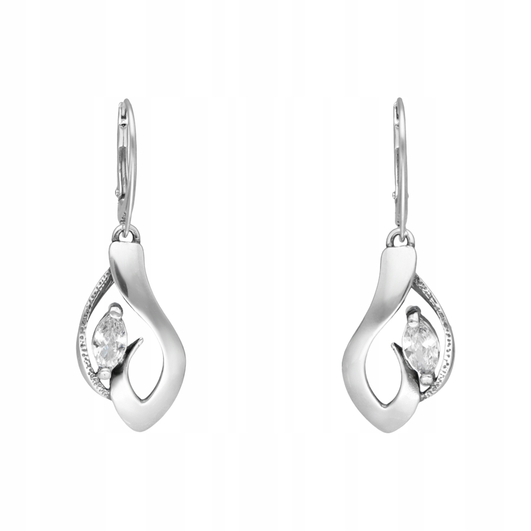 Stříbrné náušnice s bílým zirkonem Stříbro 925 Elegantní Dárek