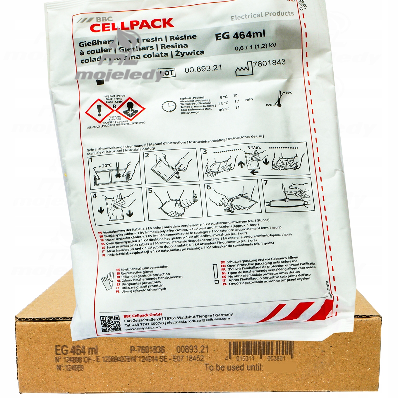 polyuretanová pryskyřice Eg 464 ml 124989 pro kabelovou mufa, vhodnost do roku 2027