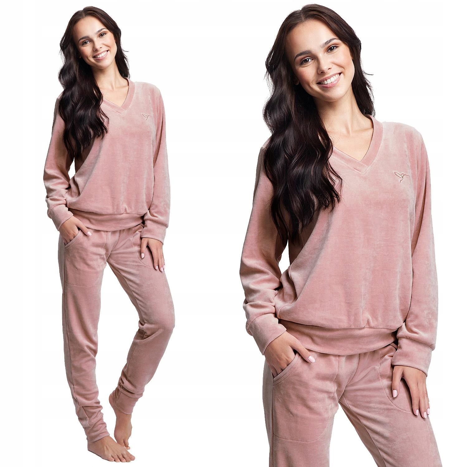 

Dres damski welurowy Luna kod 306 beżowy [M]