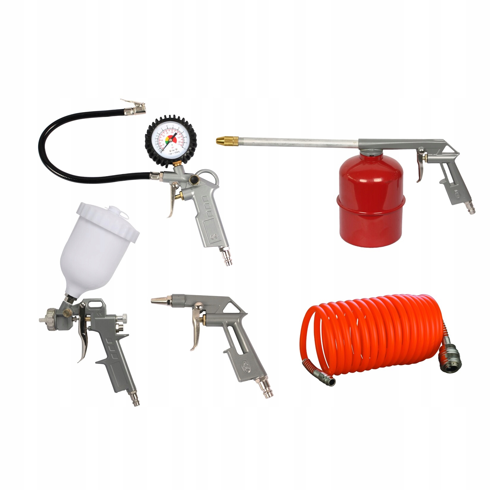 ZESTAW LAKIERNICZY PNEUMATYCZNY KOMPRESOR 5 EL ATROX WĄŻ PISTOLET KOMPRESOR