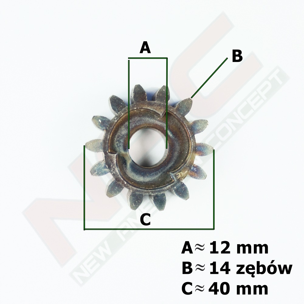 ZĘBATKA NAPĘDU "R" (14 zębów, na 1 klin) LS40-139-BR, LS1210, LS2040, LS192