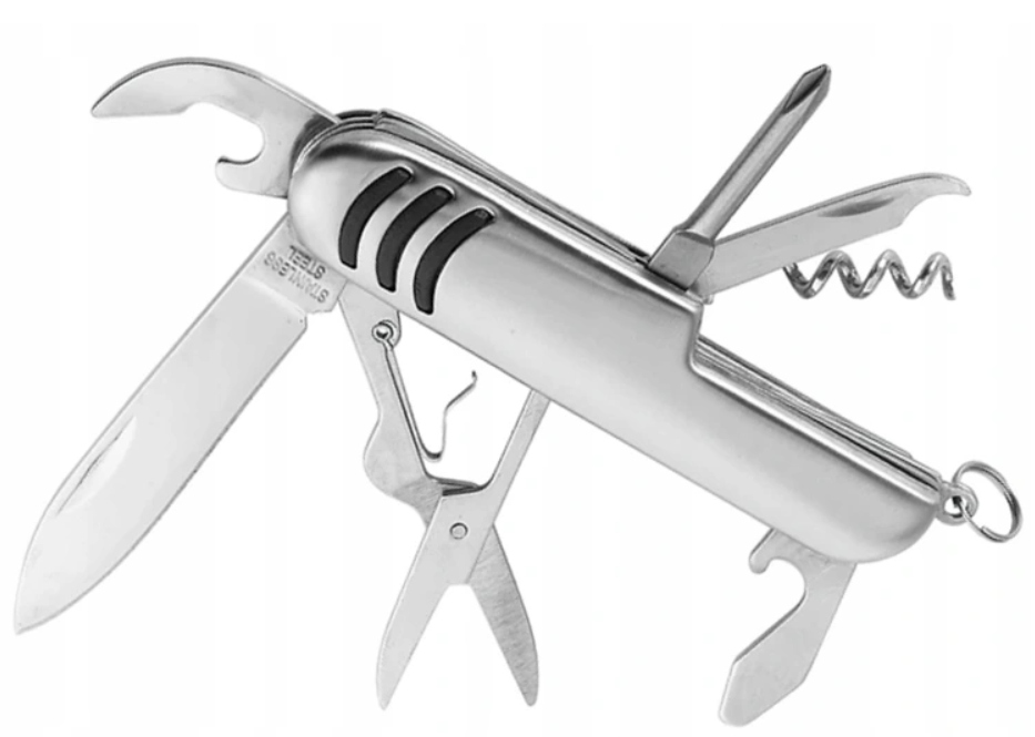 WIELOFUNKCYJNY SCYZORYK NOŻYK ŚRUBOKRĘT OTWIERACZ