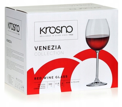 Kieliszki do wina czerwonego Krosno Venezia 350ml EAN (GTIN) 5900345788210