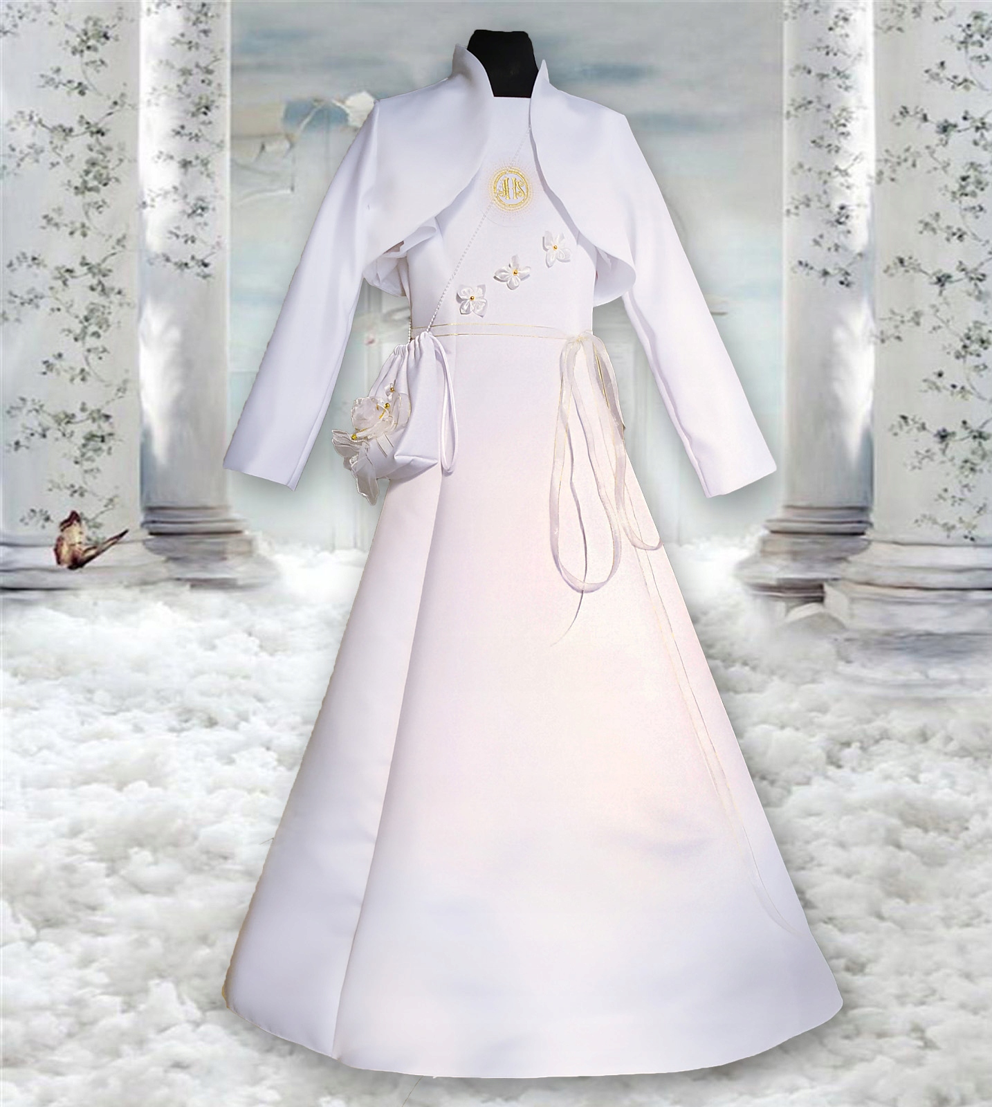 Alba komunijna sukienka bolerko torebka NAOMI 140 Marka Inna marka