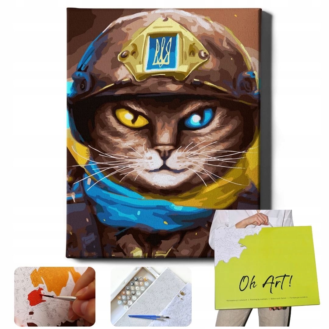 Obrázky pro malování podle čísel Kočka Malování podle čísel S Rámem Oh Art!