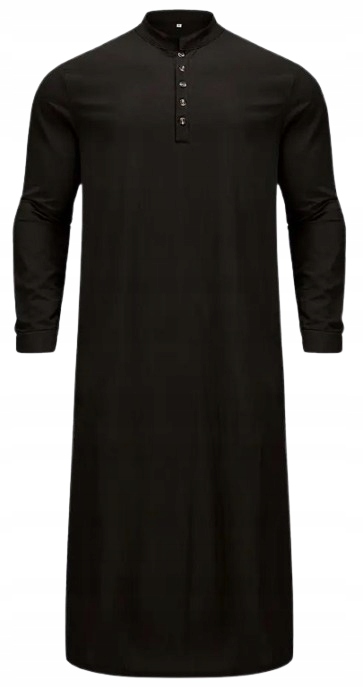 Dlouhá Pánská Noční Košile S Dlouhým Rukávem A Zapínáním Na Knoflíky Tunika Bavlna XXL
