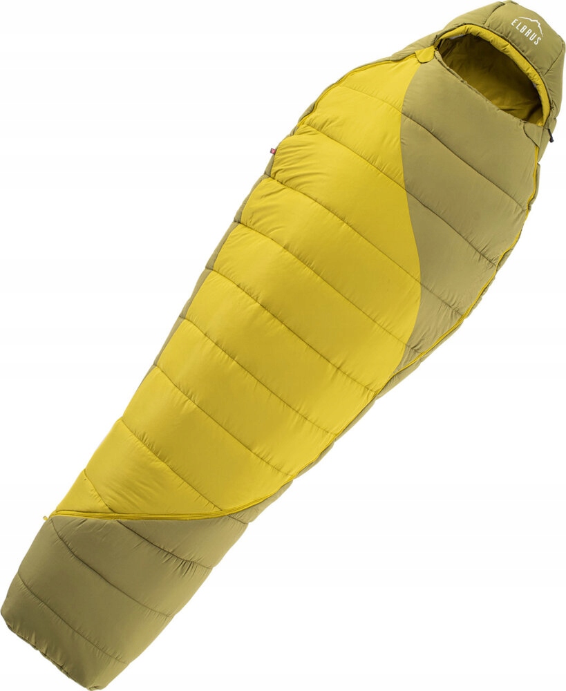 Turistický Spací Pytel Mumie Elbrus Karakol Primaloft Žlutý 220X80X55 CM