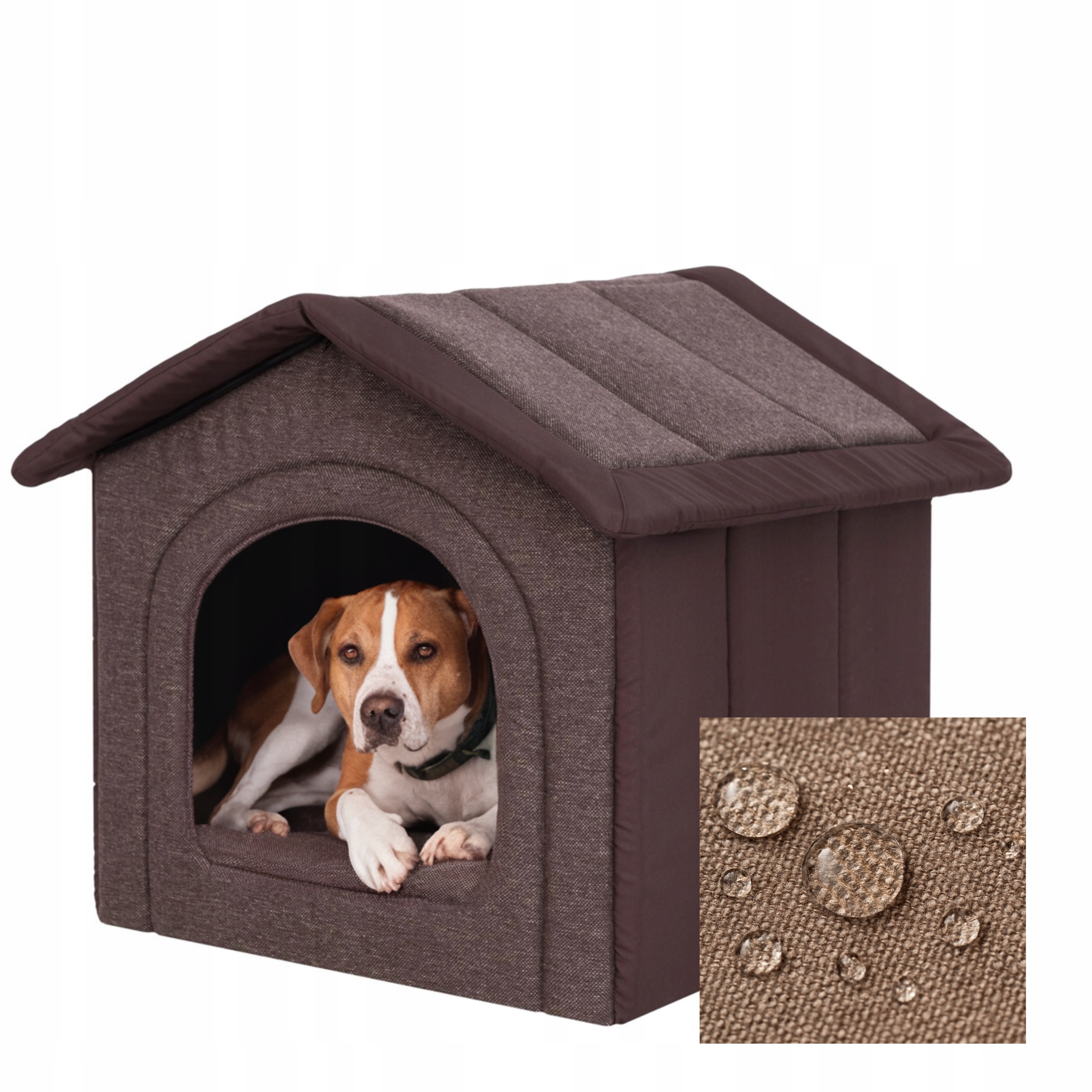 Domeček pro psa z materiálu – praktická bouda pelíšek – R5 60x70 cm