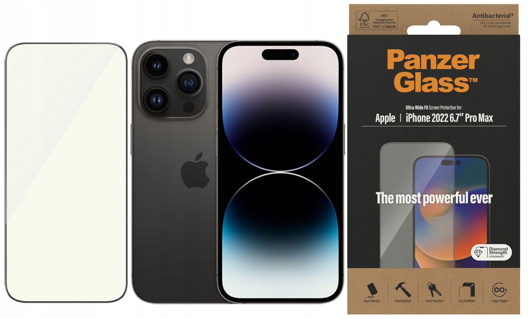 PanzerGlass Tvrzené Sklo Ultra-Wide Fit pro iPhone 14 Pro Max