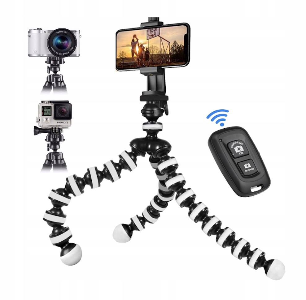 

Giętki Statyw Uchwyt Na Telefon Tripod Pilot
