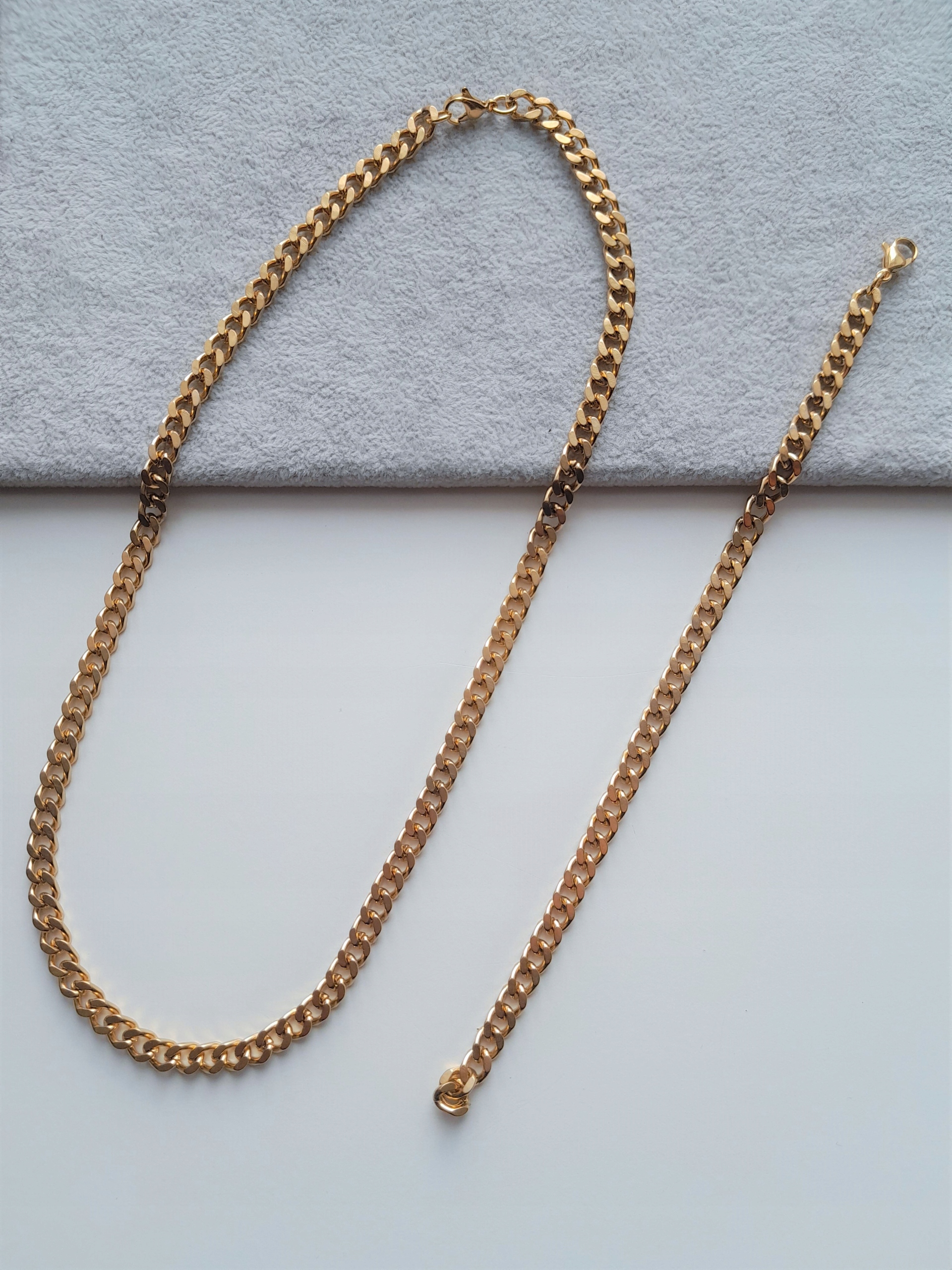 set náramek řetízek pancíř 8X6 Ocel