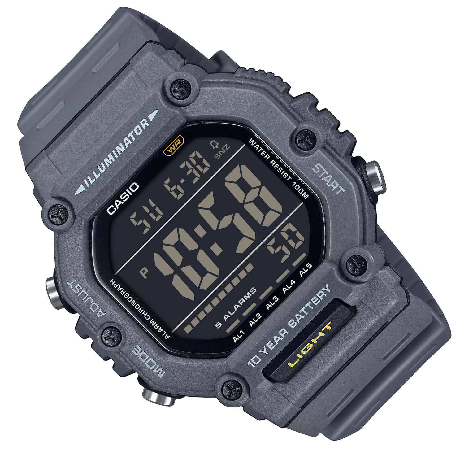 Mládežnické Čitelné Vodotěsné Elektronické Hodinky Casio AE-1600H -8B