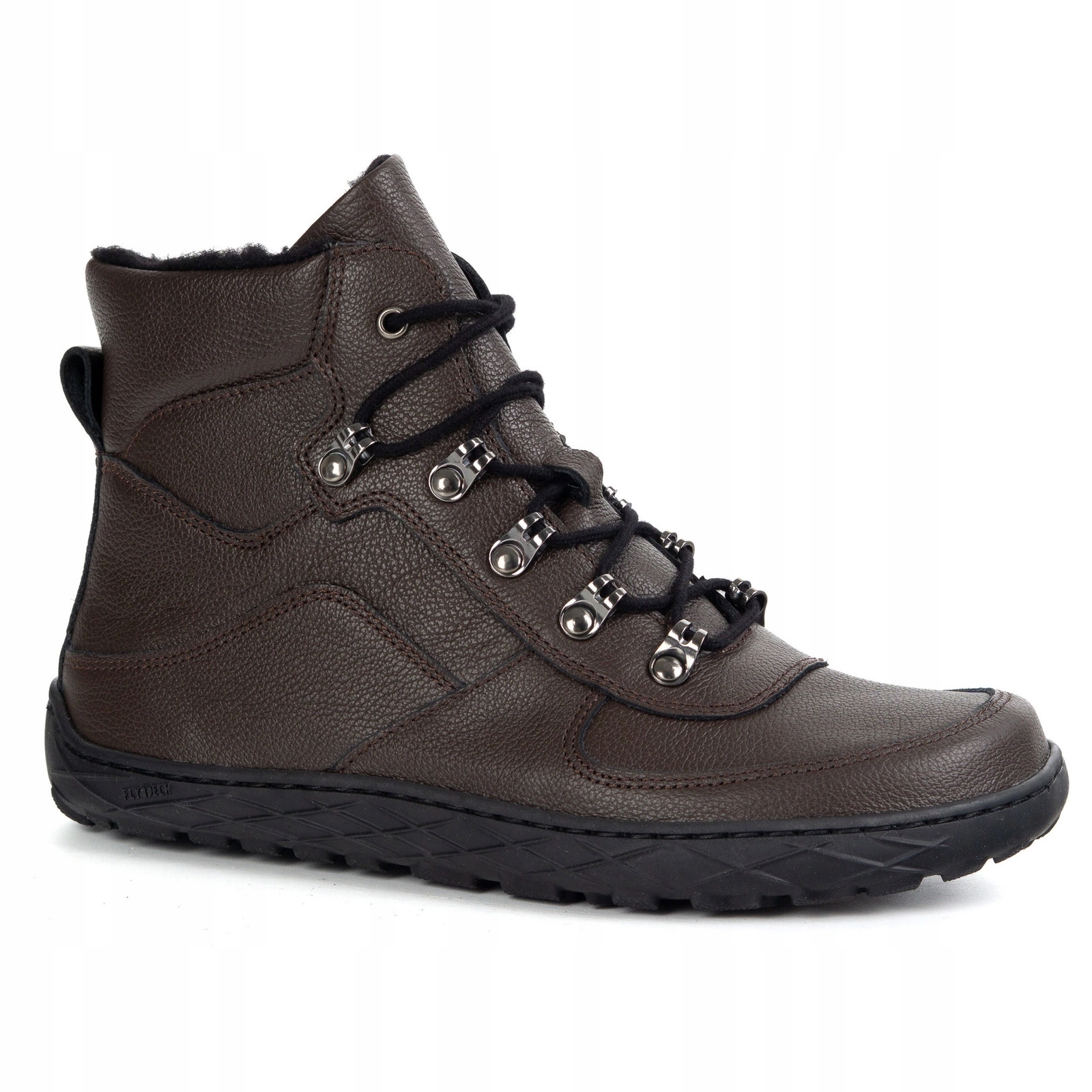 Barefoot dámské zimní boty z přírodní kůže zero drop hnědé 1292 37