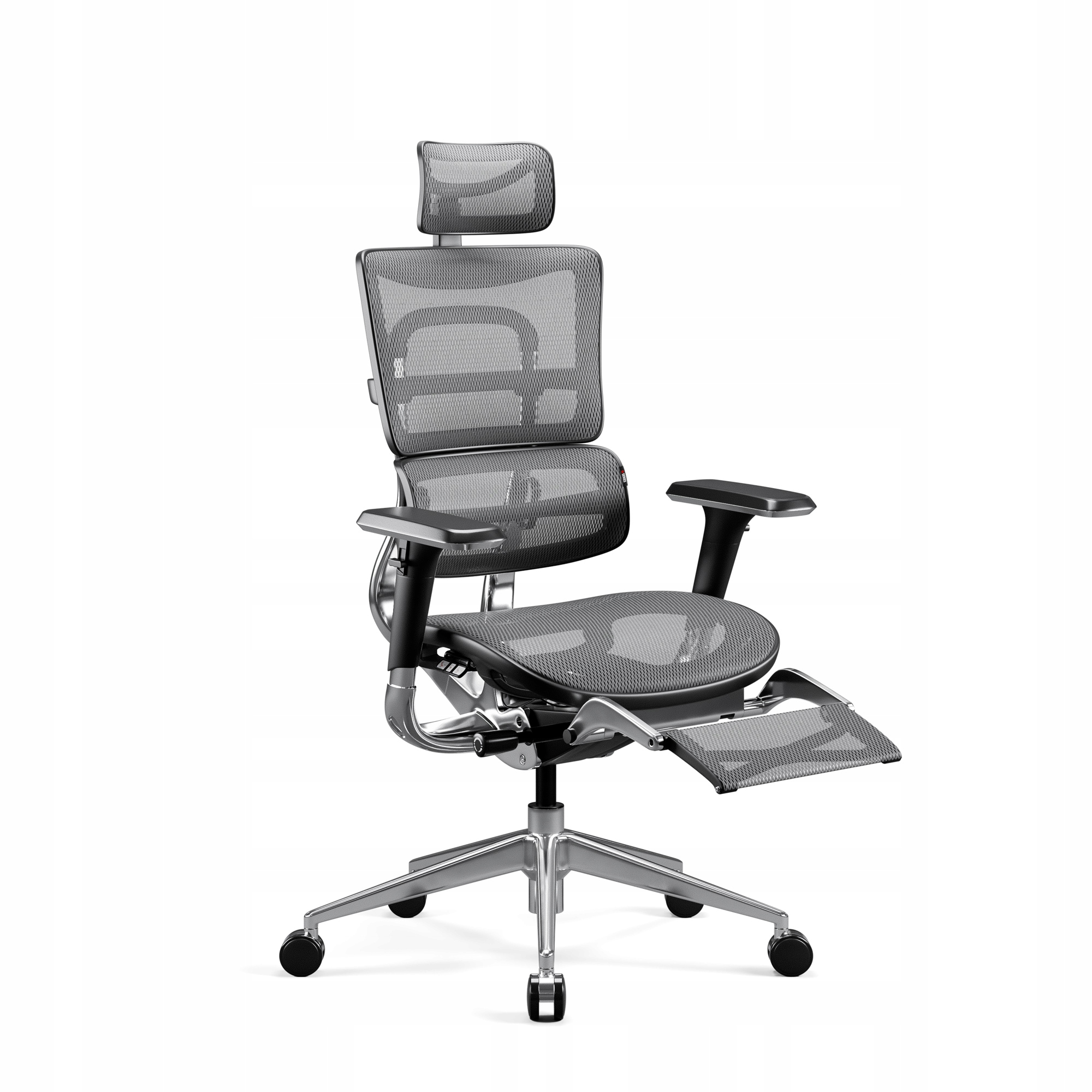 Ergonomické kancelářské křeslo s podnožkou Diablo Chairs V-Master Černo-šedé