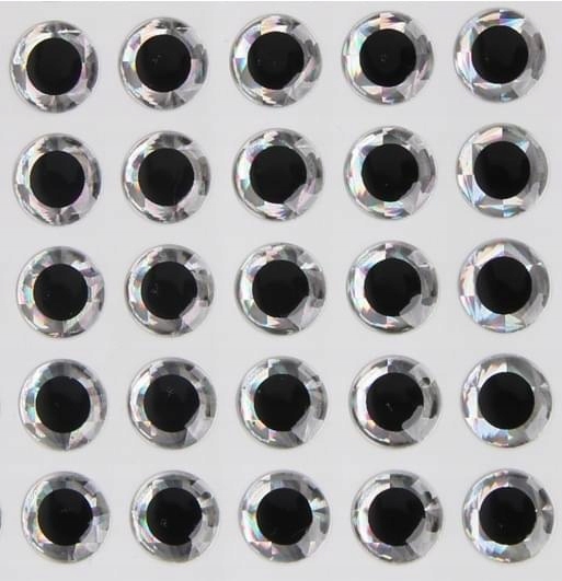 

Oczy 3D 18 mm Srebrne 10-sztuk