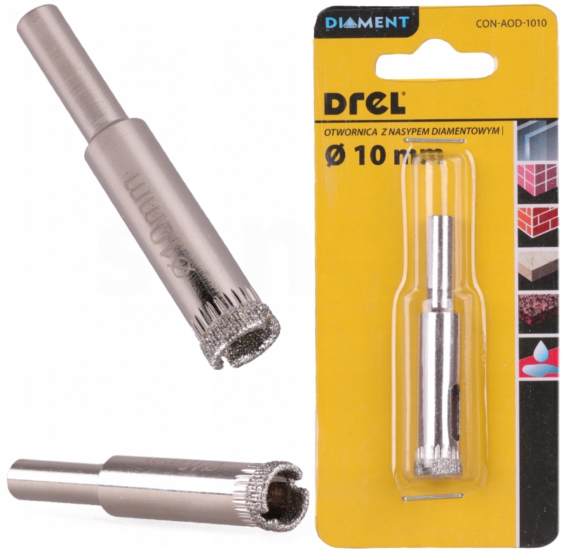 

Otwornica Diamentowa 10 mm Koronka Do Płytek Gresu