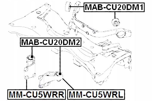 FEBEST PODUSZKA TYLNEGO MECHANIZMU RÓŻNICOWEGO MITSUBISHI AIRTREK CU Producent części Febest