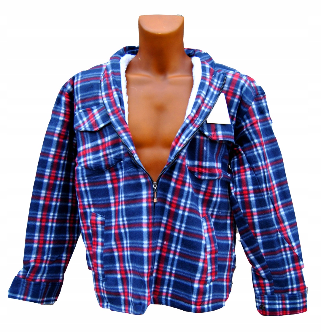 

Ciepła koszula polarowa w kratę Bluza Miś(3XL-4XL)