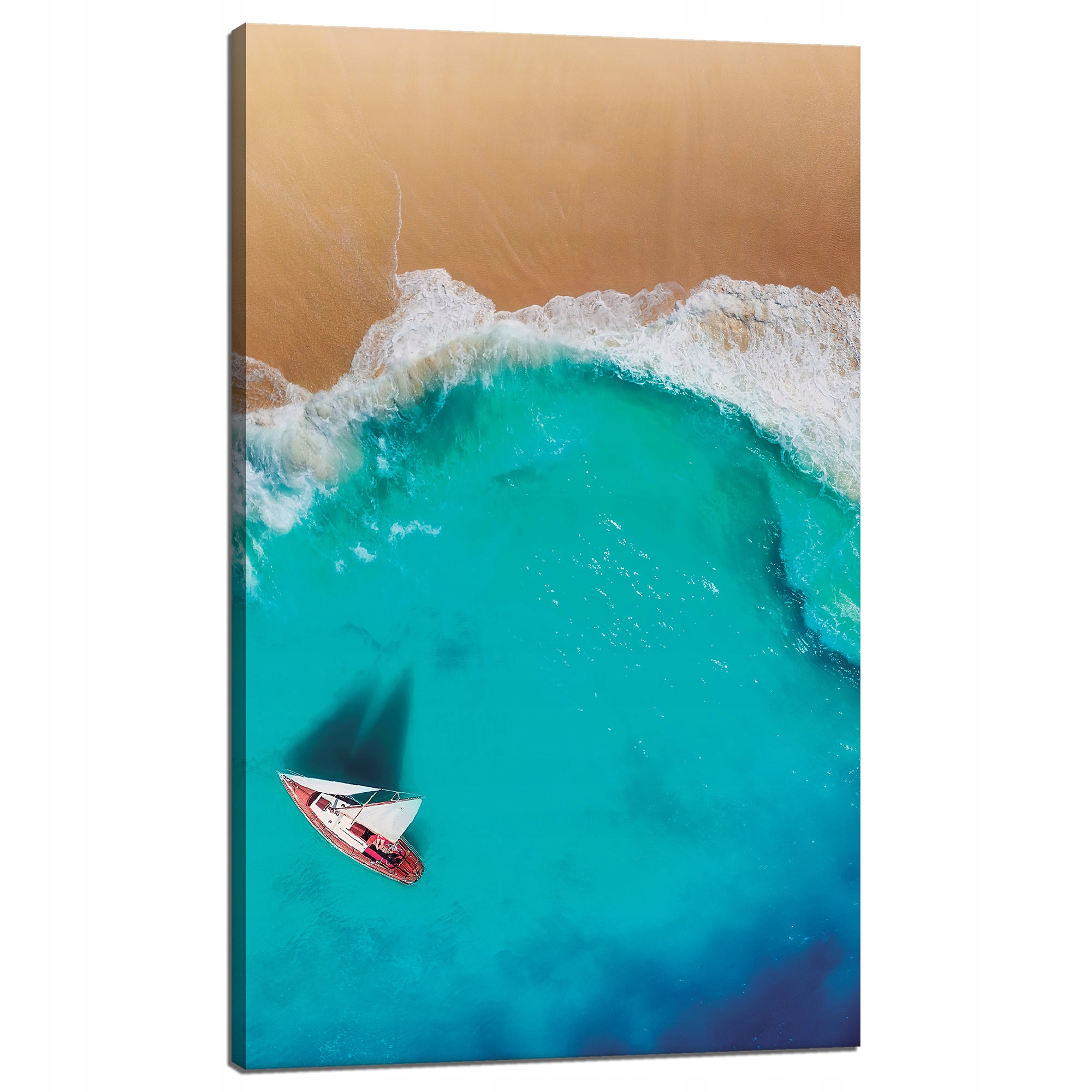 Obraz na plátně Plachetnice Voda Vlny Břeh 60x100 cm